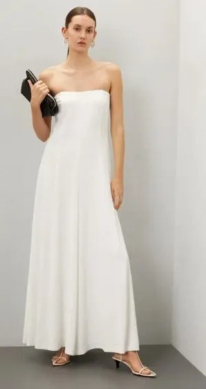 Rosetta Getty x RTR Wide Leg Strapless Jumpsuit White Size 0 thumbnail 1