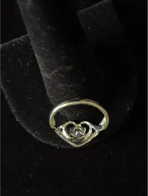 Silver-toned Heart Infinity Engagement Promise Ring CZ Size 9 thumbnail 6