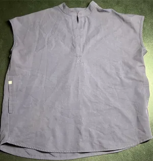 FIGS Women's Size S Dark Purple Henley Rafaela Oversized Scrub Top thumbnail 1