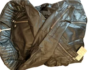 Free People Faux-Leather Quilted Moto Jacket Women's Size 6 (oversized) NWT thumbnail 12