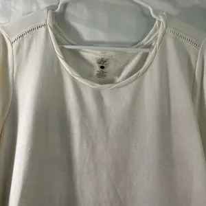 Boutique Mixed Media Striped Top XL Cotton Blend Cuffed Long Sleeve EUC thumbnail 6