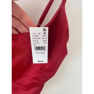 PacSun Swim Eco Red Ruched One Piece Swimsuit Size XL NWT thumbnail 2