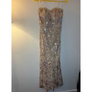 Speechless Sequin Floral Embroidery Prom Gown Nude‎ Lavender Gold Size 3 thumbnail 2