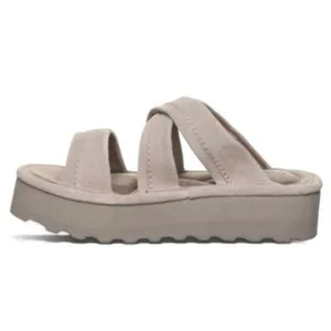 Bearpaw Altitude Platform Slide Sandals Taupe Suede Women’s Size 10 thumbnail 14