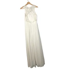 Lulu's Ivory White So Far Lace Bust Open Back Formal Gown S‎ thumbnail 3
