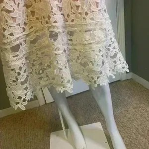 Unbranded Self-Portrait Lace Midi Dress White Size Small. thumbnail 4