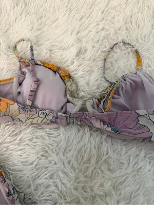 Floral Underwire Bikini Set High Cut Bottoms Size Large thumbnail 7
