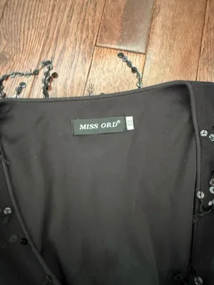Miss Ord Black Sequin Romper Size XS thumbnail 2