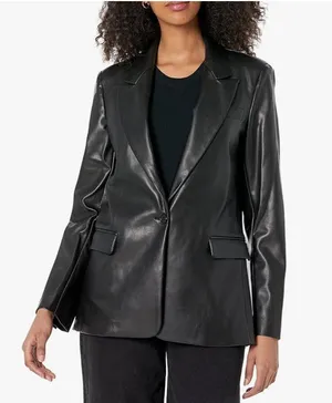 The Drop Leather Jacket / Blazer Black Size XS thumbnail 1