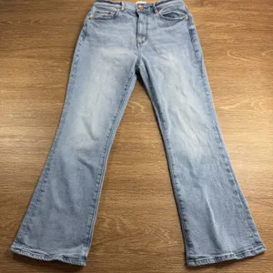 LOFT Outlet Jeans Women's 4 Light Wash High Rise Crop Kick Flare Stretch Denim thumbnail 2
