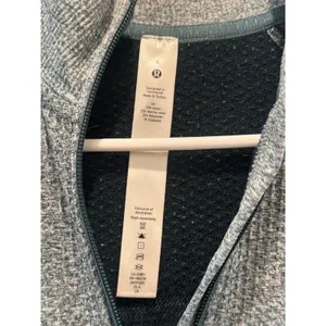 Lululemon Rest Less Half Zip Women 6 Blue Space Dye Merino Wool Blend Base Layer thumbnail 2