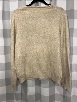 ZYIA Women's V-Neck Sweater in Light Tan thumbnail 5