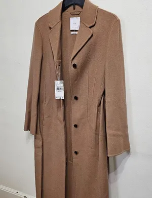 Mango Wool coat with handmade belt Medium Brown Women's Size XS 57006721 thumbnail 10