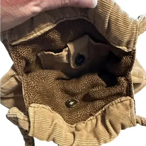 Corduroy Purse Khaki Handbag Boho Retro thumbnail 5