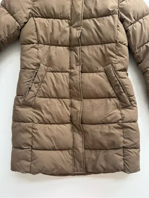 H&M Puffy Long Coat Brown Size Small thumbnail 4