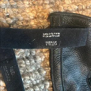 Non Signe Black Leather Buckle Moto Mid Calf Chunky Boots thumbnail 8