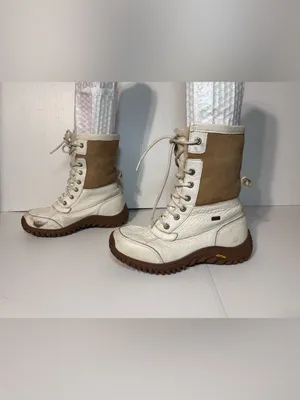 UGG SN 3235 shearling winter snow lace up boots women size 7 thumbnail 2
