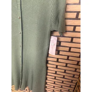French Connection Green Ribbed Button‎ Front Dress Size XL thumbnail 6