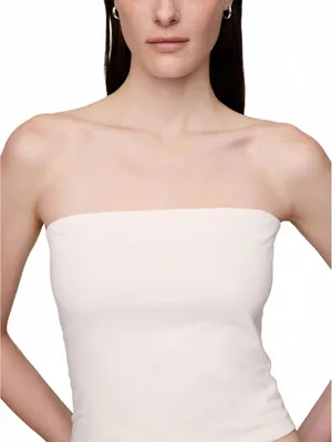 Gap CloseKnit Crop Tube Top Cotton Blend New Off White NWT Small thumbnail 5