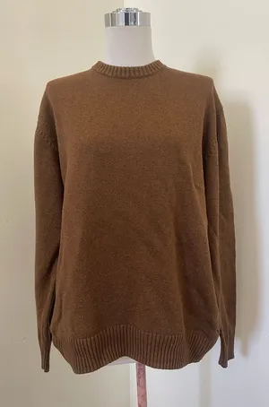 Women's Crewneck cotton on garments Sweater in Warm Brown thumbnail 1
