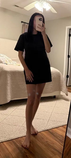 NWT Abercrombie black denim dress thumbnail 1