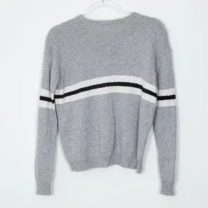 Brandy Melville‎ Wool Cashmere Blend Long Sleeve Gray Striped Sweater thumbnail 8