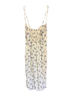 Reformation Posie Midi Dress Theresa Print Blue White Floral Size 8 EUC thumbnail 6