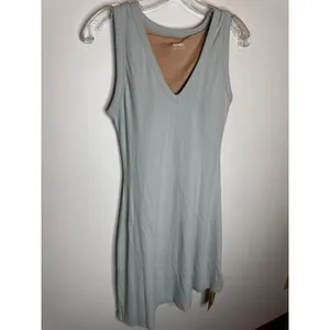 OGL Eco SkinKiss Light Blue Draped Neck Midi Tank Dress Small S Brami thumbnail 5