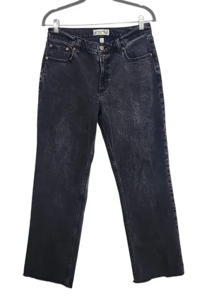 Abercrombie & Fitch Black The Baggy Low Rise Jeans Cut-off Hem Size 27/Size 4 thumbnail 1