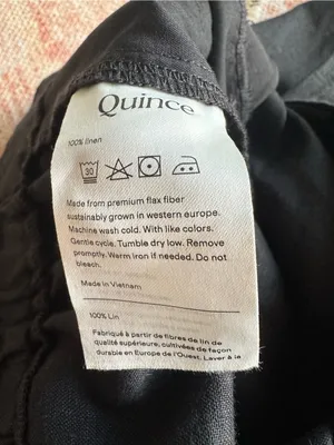 Quince 100% European Linen Pleated Trouser black size 10 thumbnail 4