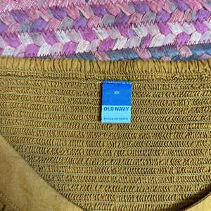 OLD NAVY BROWN BUTTON FRONT BOHO PEASANT BLOUSE thumbnail 2