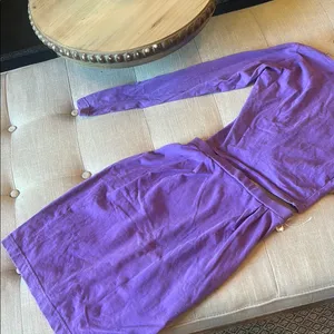 French Connection Vintage Purple Two Piece Skirt Set Size Small thumbnail 9