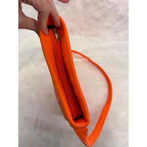 Olivia Miller Neon Orange Laser Cut‎ Glitter Crossbody Bag Womens Floral Small thumbnail 7