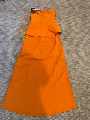 Acler Gilwell Maxi Dress Orange Size 2 thumbnail 6