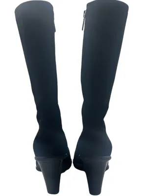 Aquatalia Black Suede Mid Calf Heeled Boots Size 8.5 Waterproof thumbnail 4