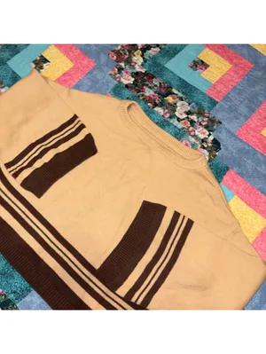 Anthropologie Saturday Sunday Striped Knit Oversized Crop Crew Sweater, Size M thumbnail 5