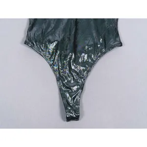 Superdown Nadia Metallic Bodysuit Size S Silver Festival Rave Club Disco Party thumbnail 8