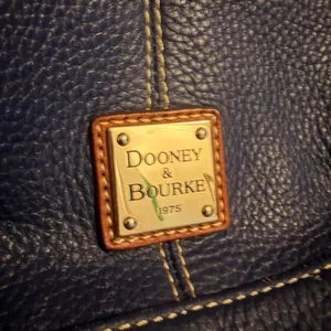 Dooney & Bourke Sophie Hobo Navy Pebble Grain Leather Shoulder Bag Tassel thumbnail 2