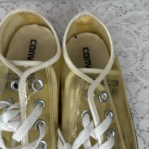 Converse plastic yellow clear low top all star shoes sneakers sz 7 thumbnail 3