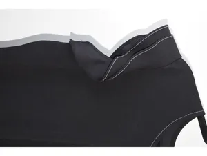 Worthington Black Contrast Stitch Top Size XL Ruffle Sleeve thumbnail 6