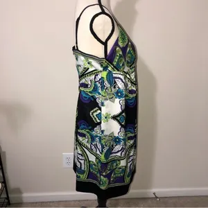 Ice Cocktail Dress Size 10 Vintage Party Silky Adjustable Straps Black Purple thumbnail 3