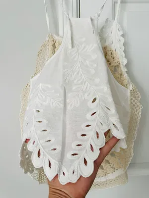 Anthropologie Crochet Embroidered Sweater Tank Top, Size XS thumbnail 10