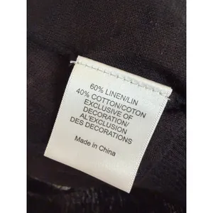 Tory Burch Cardigan Women‎ S Black Sequin Trim Linen Cotton Open Front 20103133 thumbnail 5