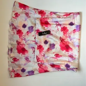 Lulus Satin Pink/Purple Splatter Skirt Size Large NWT thumbnail 2