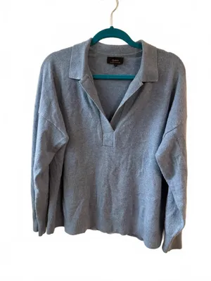 Quince 100% Mongolian Cashmere Gray Sweater XL thumbnail 2