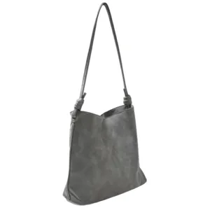 New 8 Other Reasons Betsy Slouch Tote Stone Gray Suede Shoulder Bag Minimalist thumbnail 3