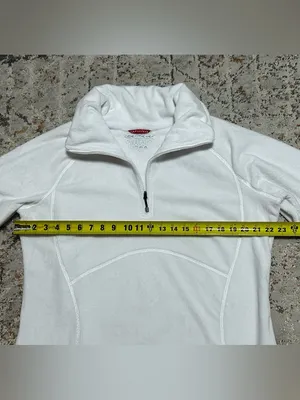 Obermeyer half-zip white fleece pullover size XL thumbnail 7