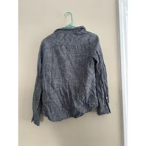 J. Crew Boy Fit Navy Blue White Gingham Checked Button Down Shirt Small Cotton thumbnail 2
