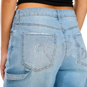 Juicy Couture Light Blue Wide-Leg Denim‎ Jeans thumbnail 3