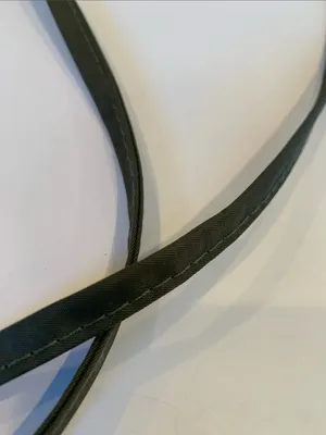 Dark Olive Green Thin Nylon Crossbody Bag Purse Replacement Strap Silver Clips thumbnail 2